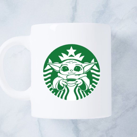 *NEW and HANDMADE* - Baby Yoda Coffee Mug - 11 Ounces Funny Coffee Mug - Picture 2 of 6